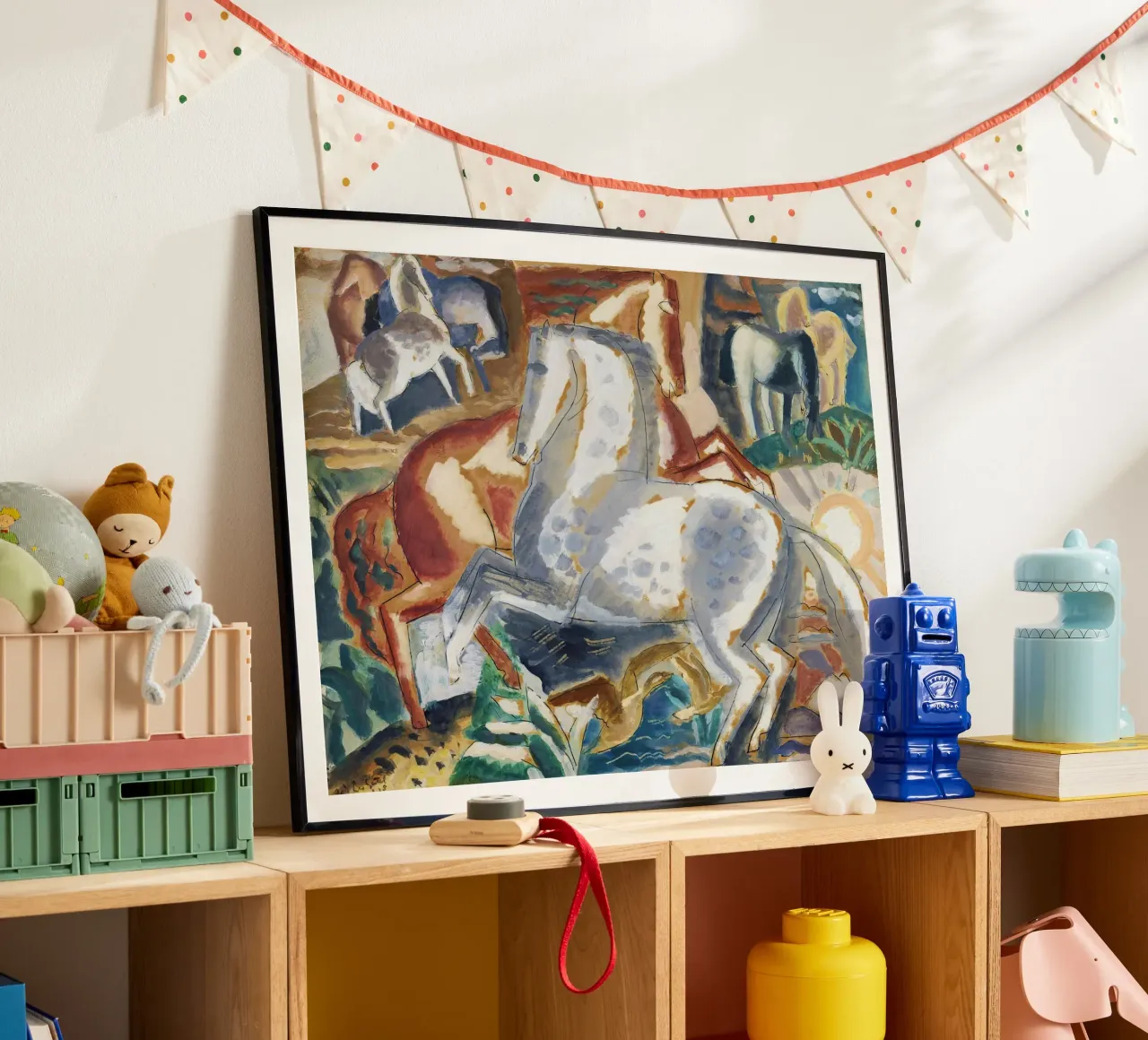 Leo Gestel Chevaux dans un paysage - Modernist Print poster de NorwesClub