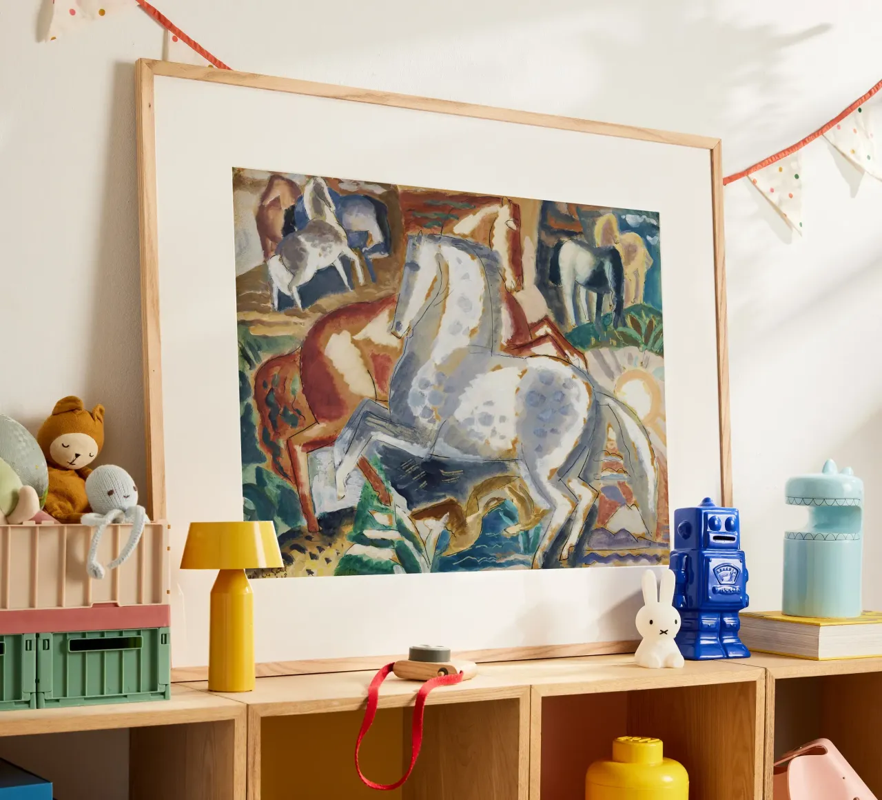Leo Gestel Chevaux dans un paysage - Modernist Print poster de NorwesClub