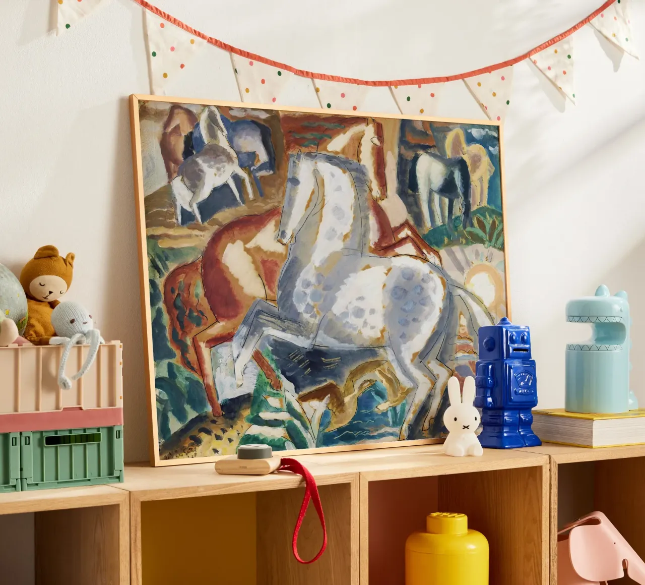 Leo Gestel Chevaux dans un paysage - Modernist Print poster de NorwesClub