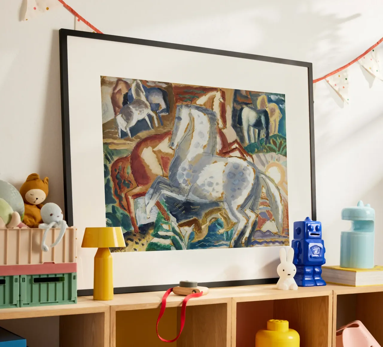 Leo Gestel Chevaux dans un paysage - Modernist Print poster de NorwesClub
