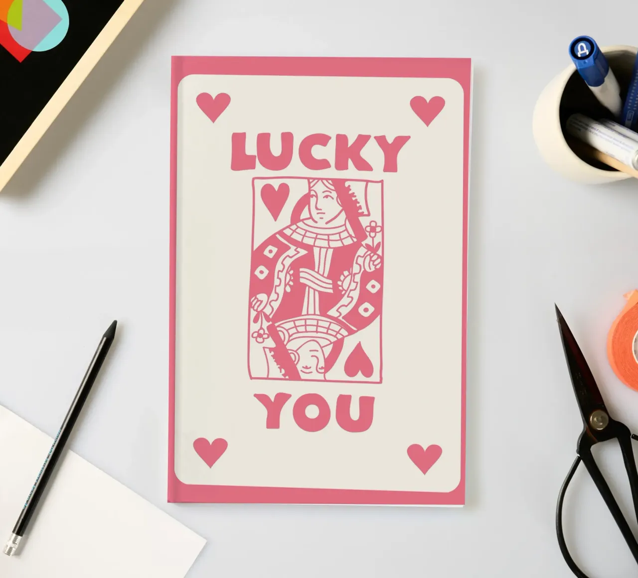 Lucky Design | Ace of Hearts Lucky You Print notebook by NorwesClub