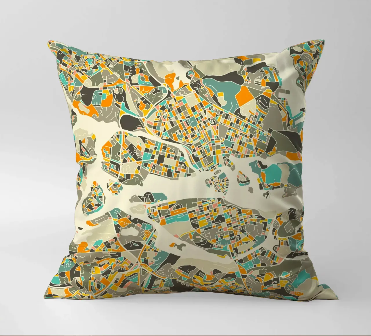 Mappa di Stoccolma cuscino da Jazzberry Blue