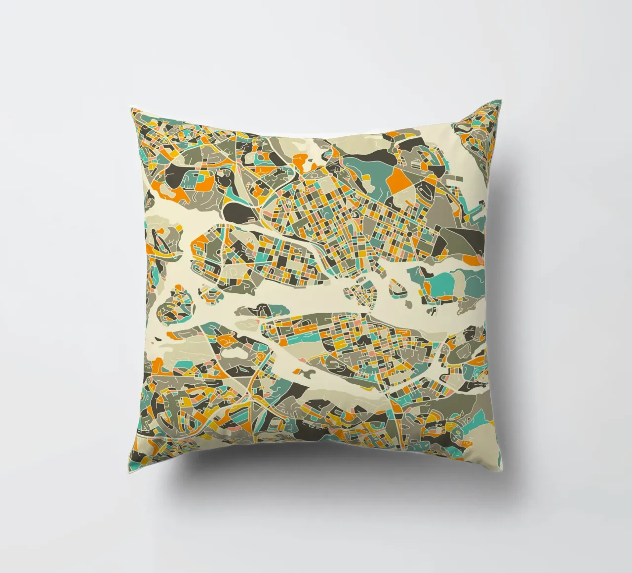 Mappa di Stoccolma cuscino da Jazzberry Blue