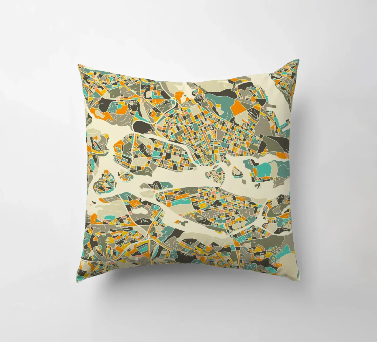 Mappa di Stoccolma cuscino da Jazzberry Blue