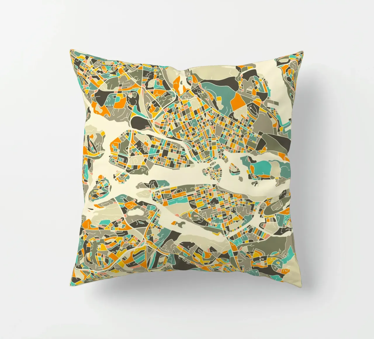 Mappa di Stoccolma cuscino da Jazzberry Blue