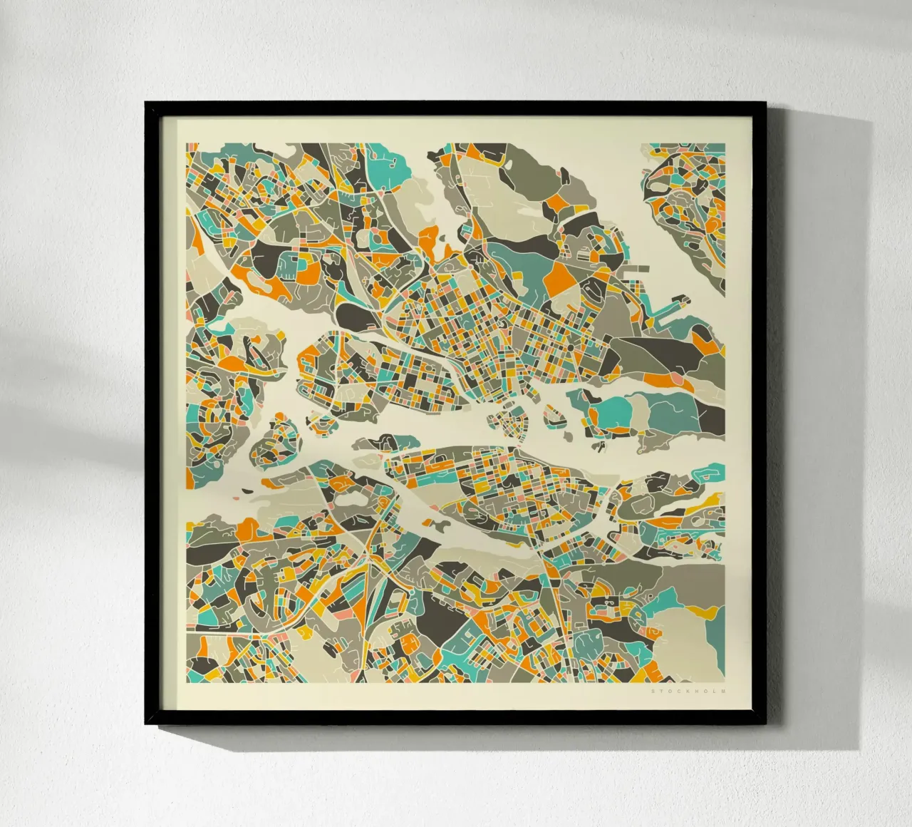 Mappa di Stoccolma carta hahnemühle da Jazzberry Blue