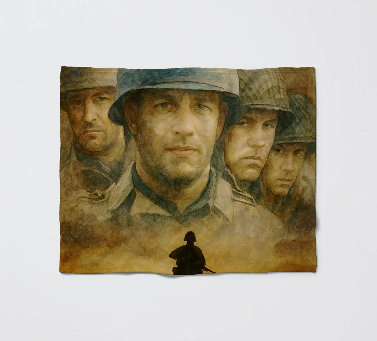 saving private ryan repainting imagination fleece blanket by SIQAYA