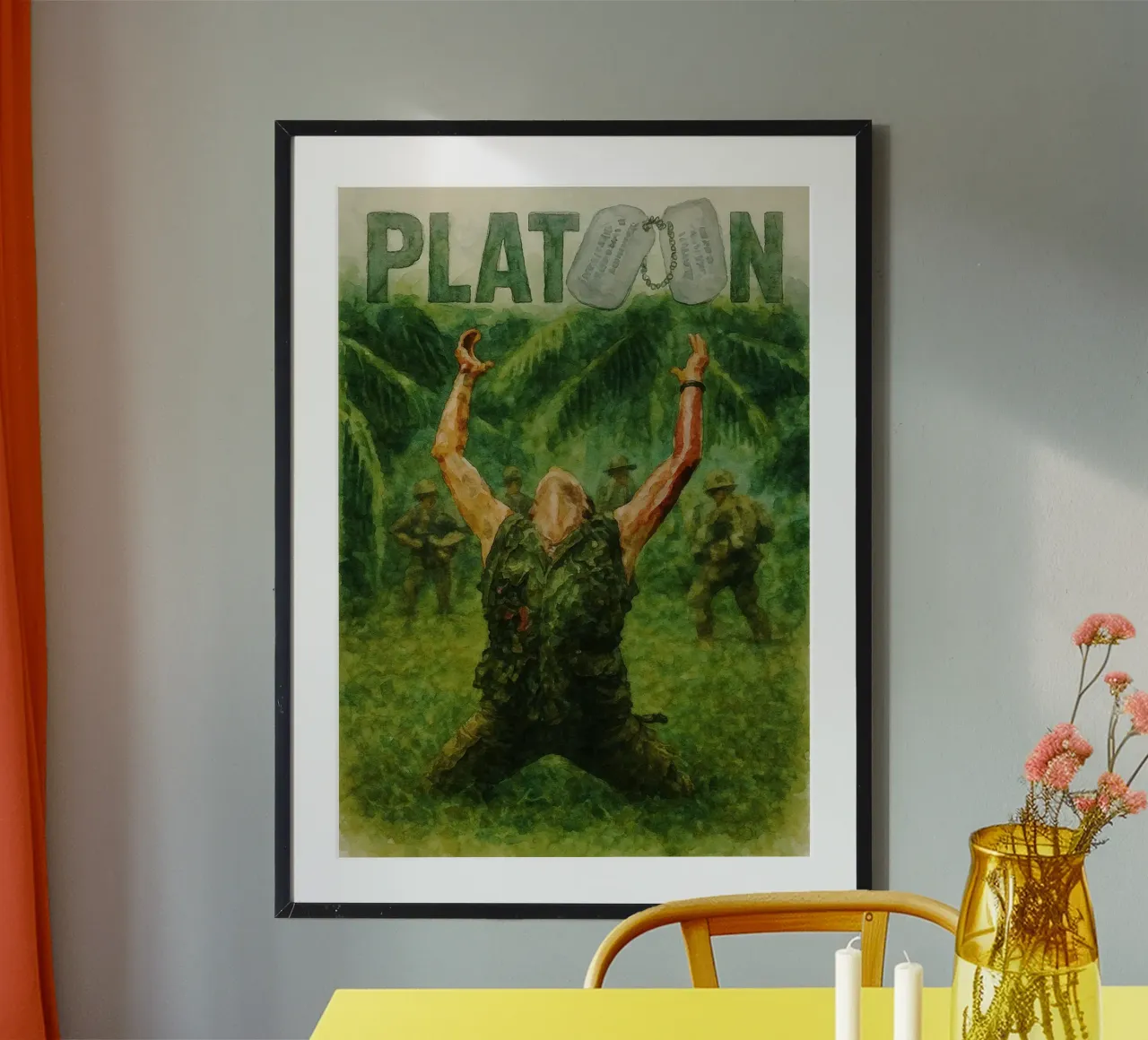fantasia di riverniciatura del plotone poster con telaio in alluminio da SIQAYA