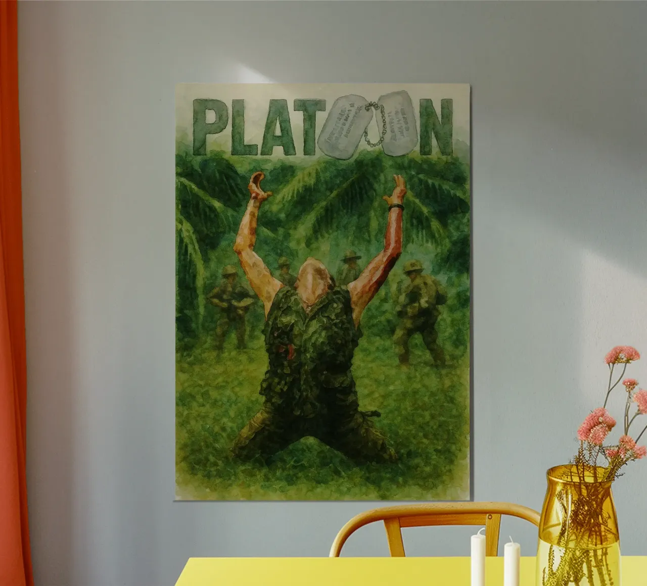 fantasia di riverniciatura del plotone poster con telaio in alluminio da SIQAYA