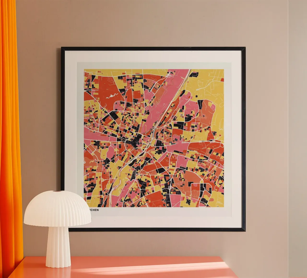 Munich II poster da The Cartography Collection