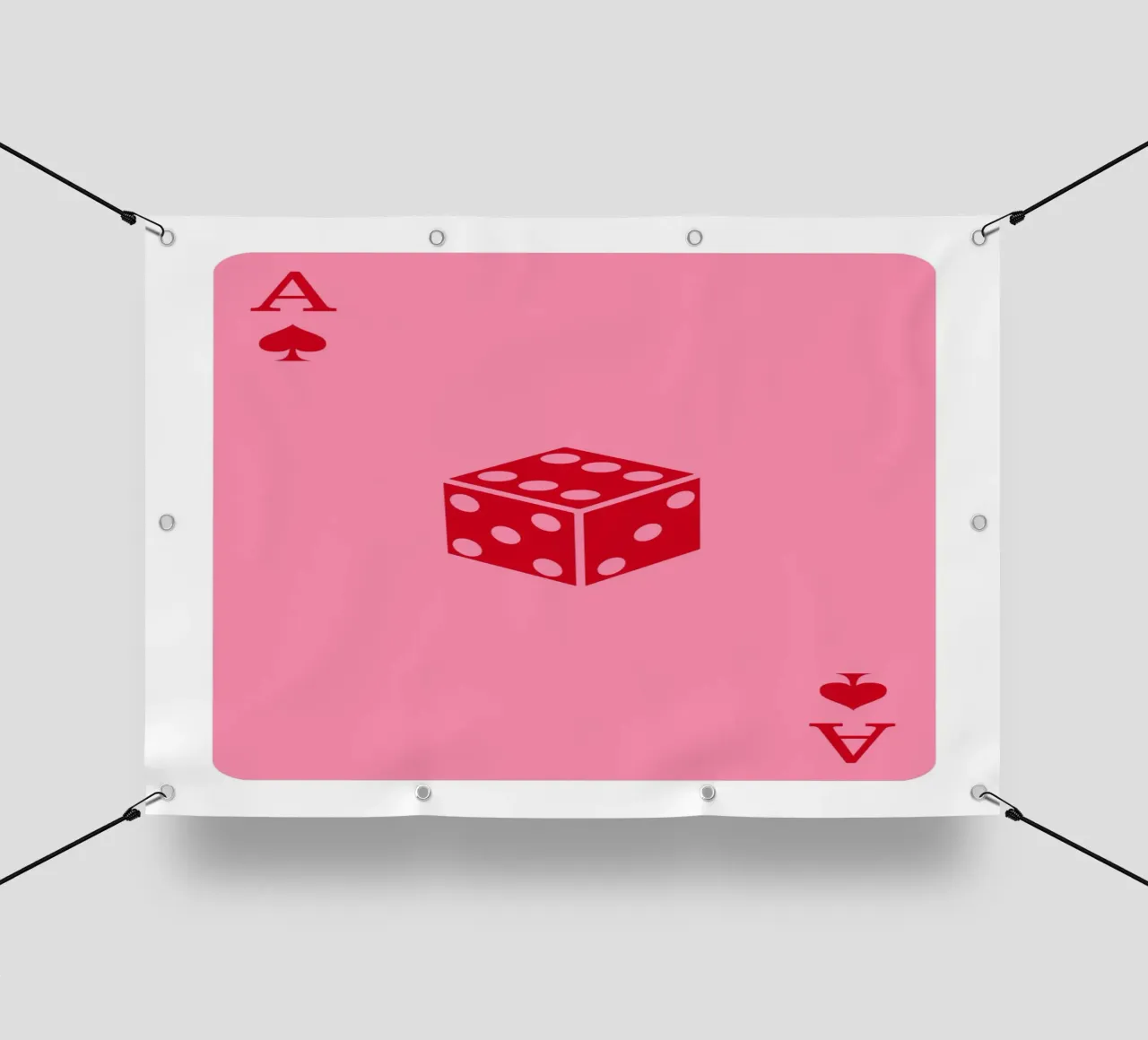 Dice Playing Card Print | Modern Lucky Game Art lonas publicitarias de NorwesClub