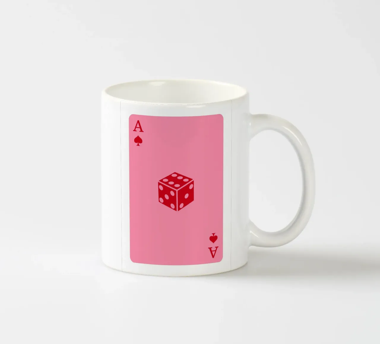 Dice Playing Card Print | Modern Lucky Game Art taza de cerámica de NorwesClub