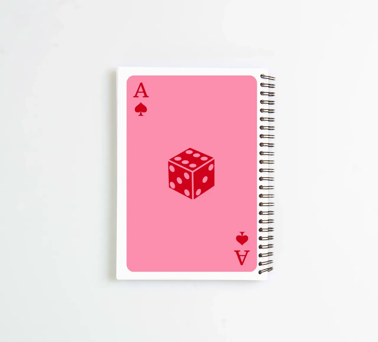 Dice Playing Card Print | Modern Lucky Game Art spiral notebook by NorwesClub