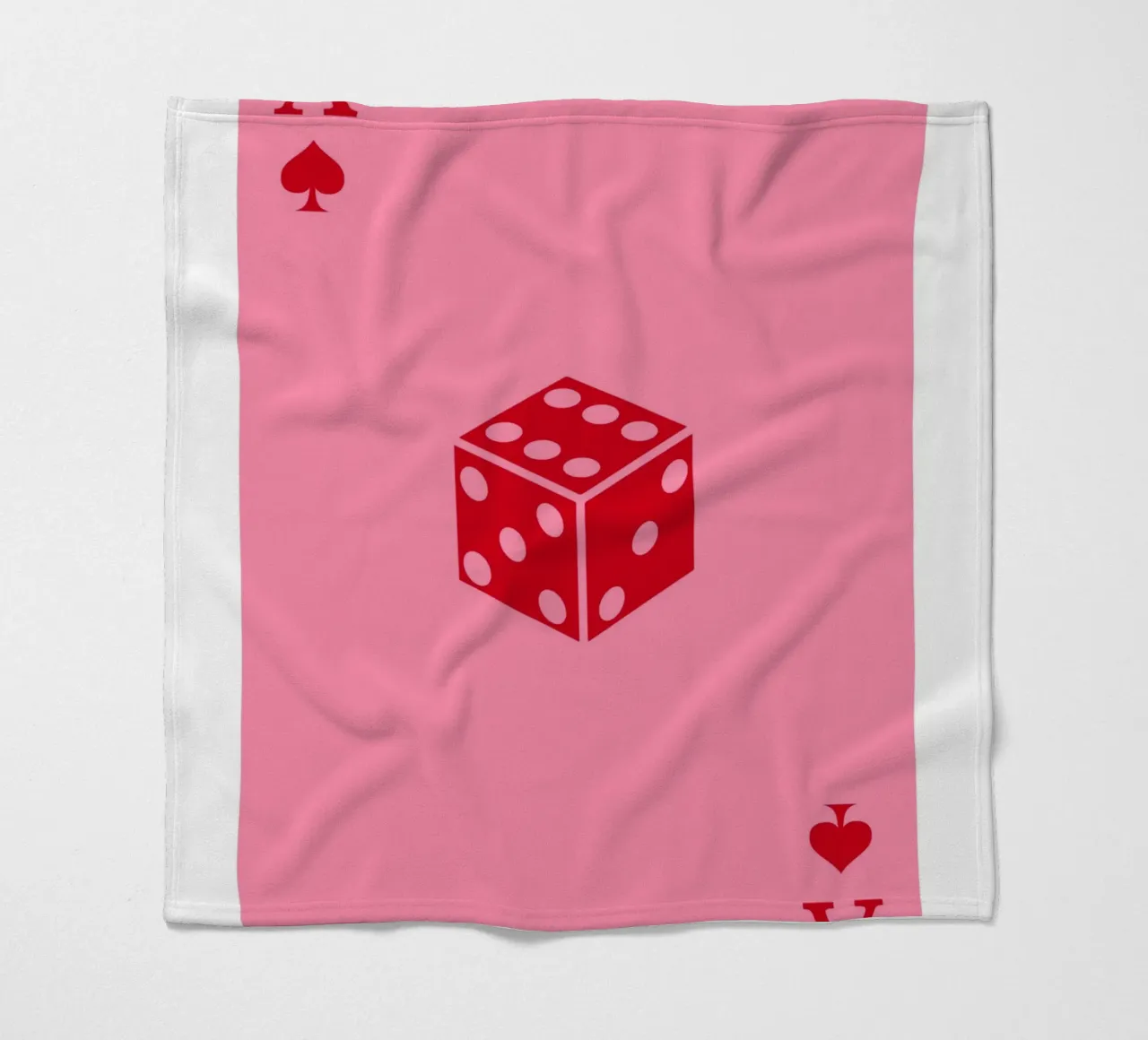 Dice Playing Card Print | Modern Lucky Game Art manta de franela de NorwesClub