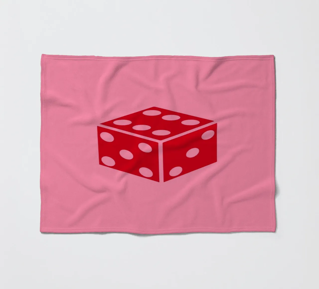 Dice Playing Card Print | Modern Lucky Game Art manta de franela de NorwesClub