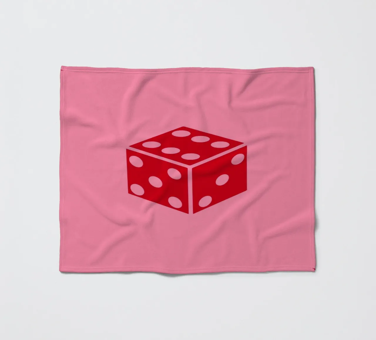 Dice Playing Card Print | Modern Lucky Game Art manta de franela de NorwesClub
