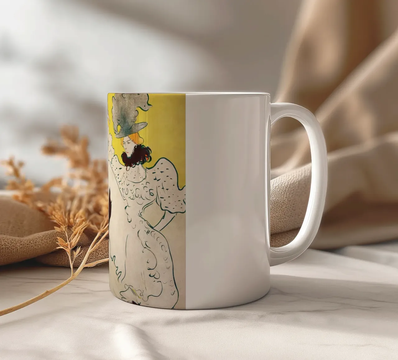Toulouse-Lautrec Dancers | Art Nouveau Poster Print tazza in ceramica da NorwesClub