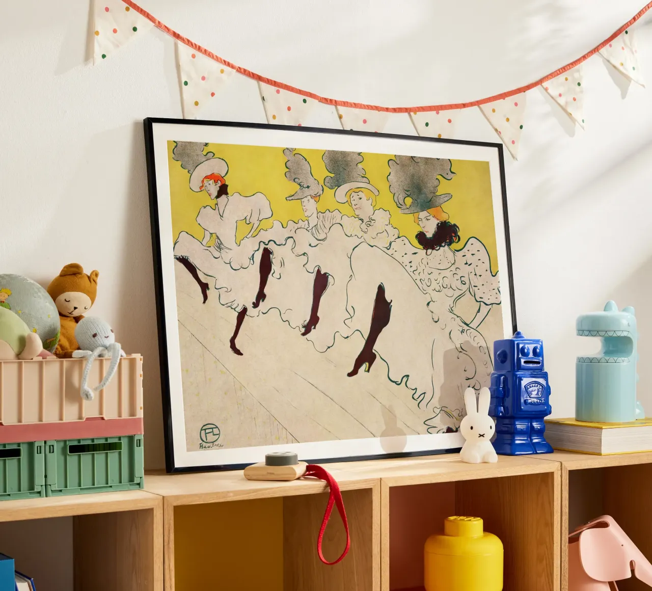 Toulouse-Lautrec Dancers | Art Nouveau Poster Print poster con telaio in alluminio da NorwesClub