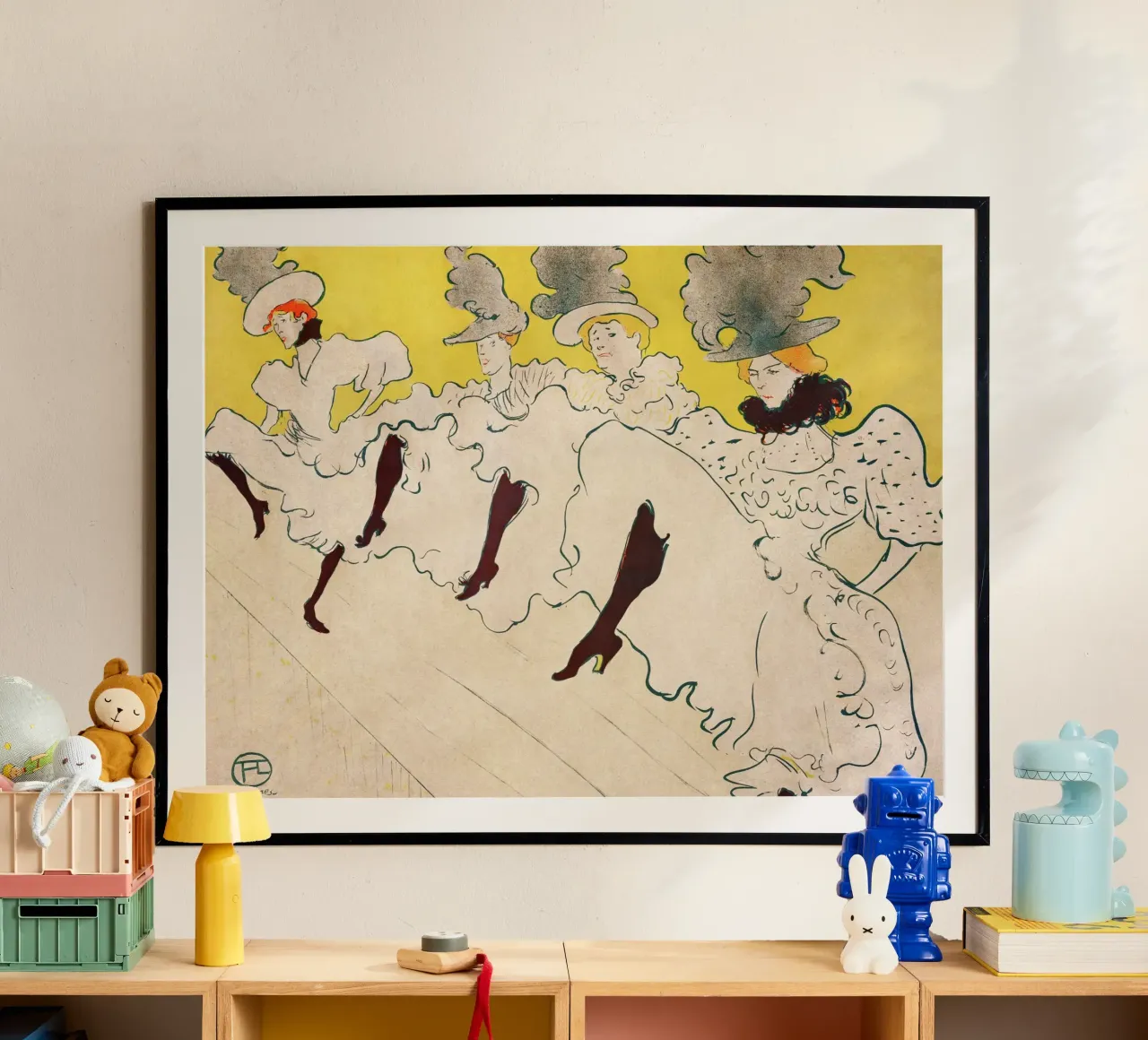 Toulouse-Lautrec Dancers | Art Nouveau Poster Print poster con telaio in alluminio da NorwesClub