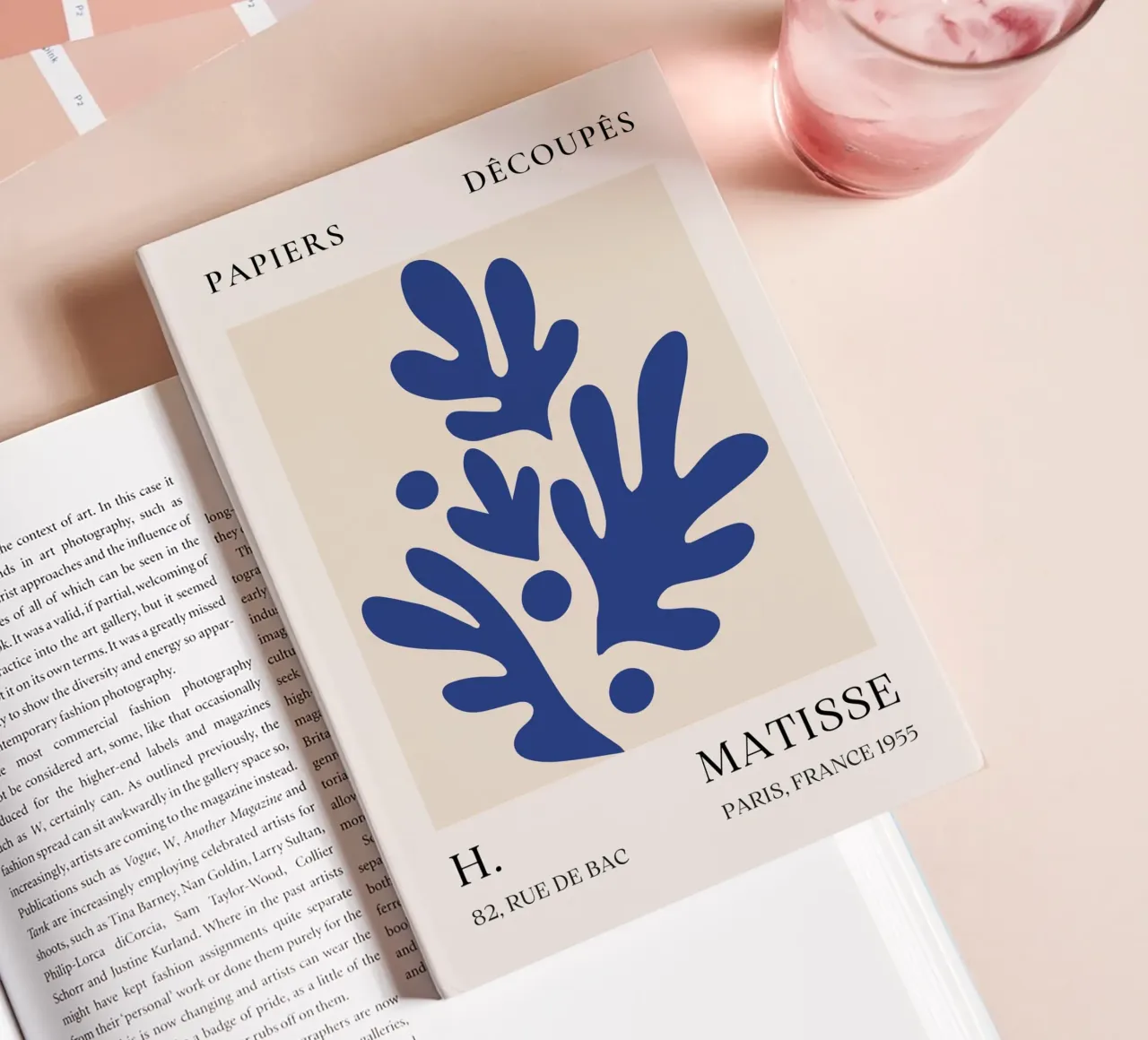 Matisse Blue Papiers Découpés 1955 Poster Notizbuch von NorwesClub