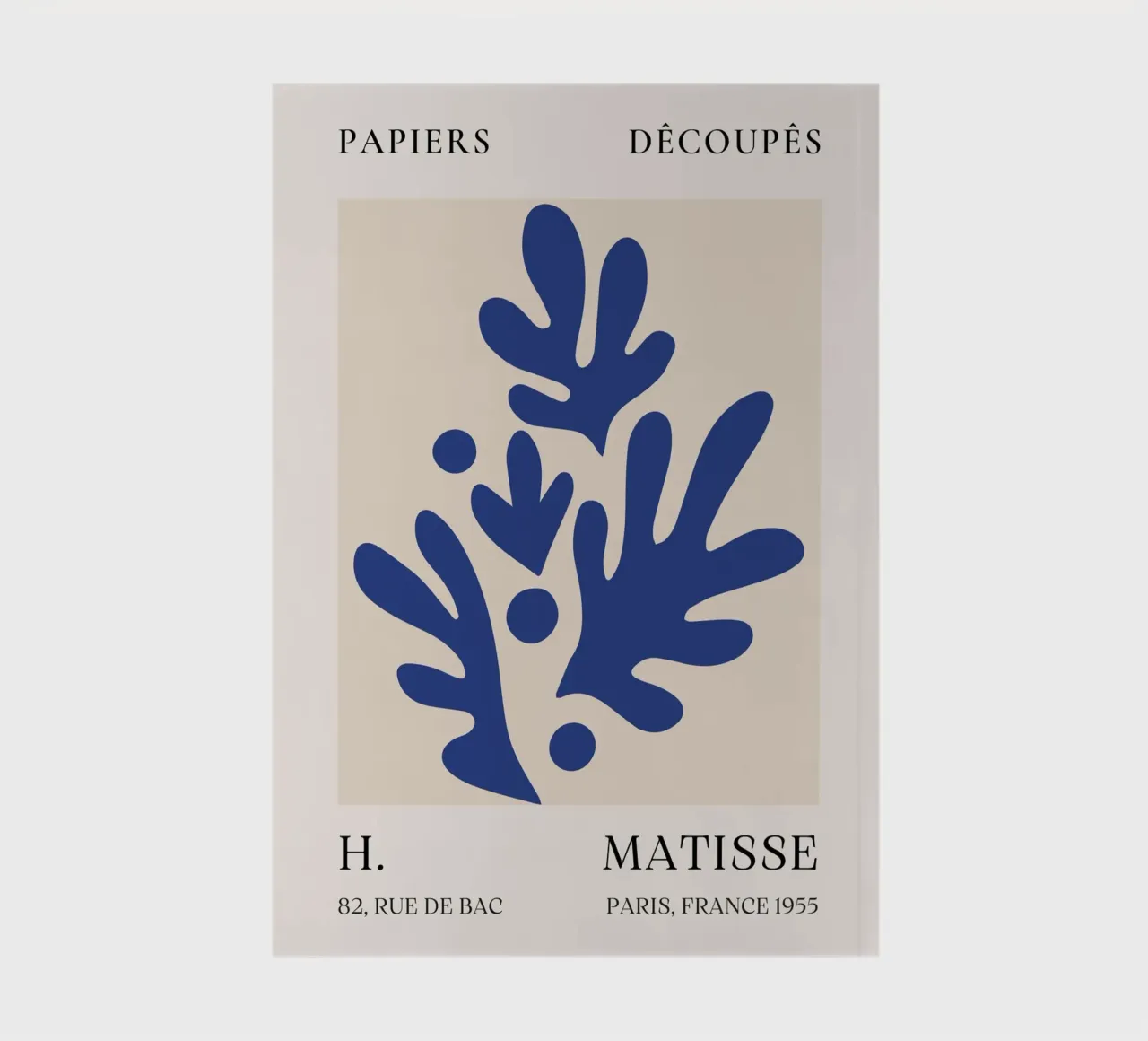 Matisse Blue Papiers Découpés 1955 Poster Notizbuch von NorwesClub