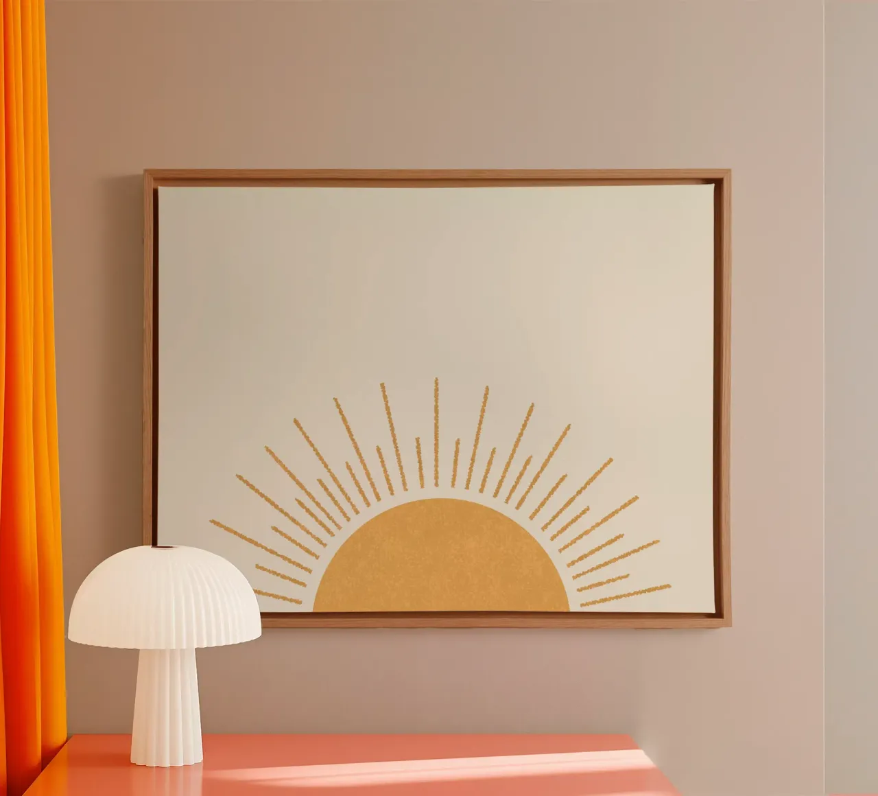 Overal zonneschijn canvas met Baklijst van MoonlightPrint