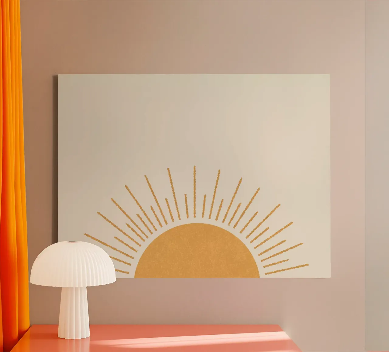 Overal zonneschijn canvas met Baklijst van MoonlightPrint