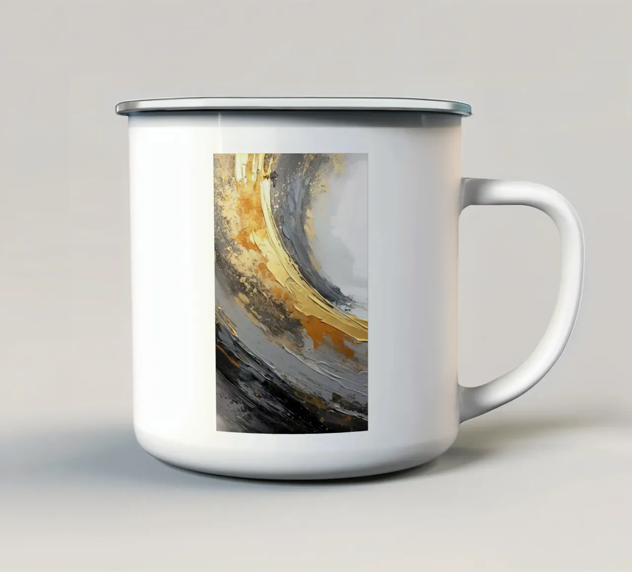 Grigio e oro tazza in smalto da Imagine