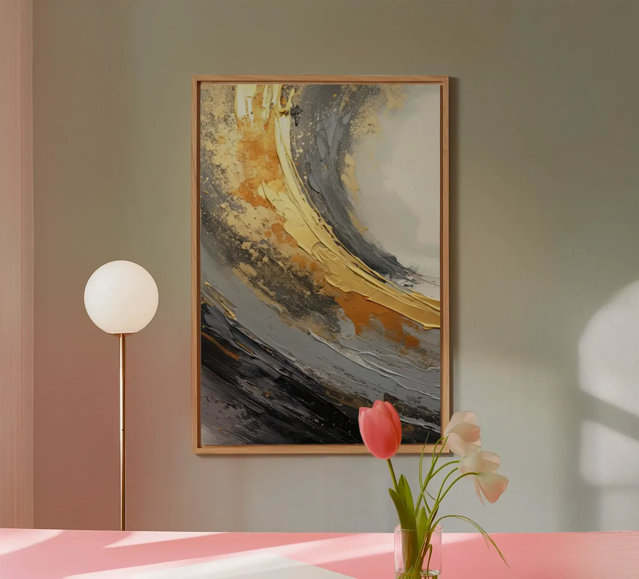 Grigio e oro alluminio dibond da Imagine