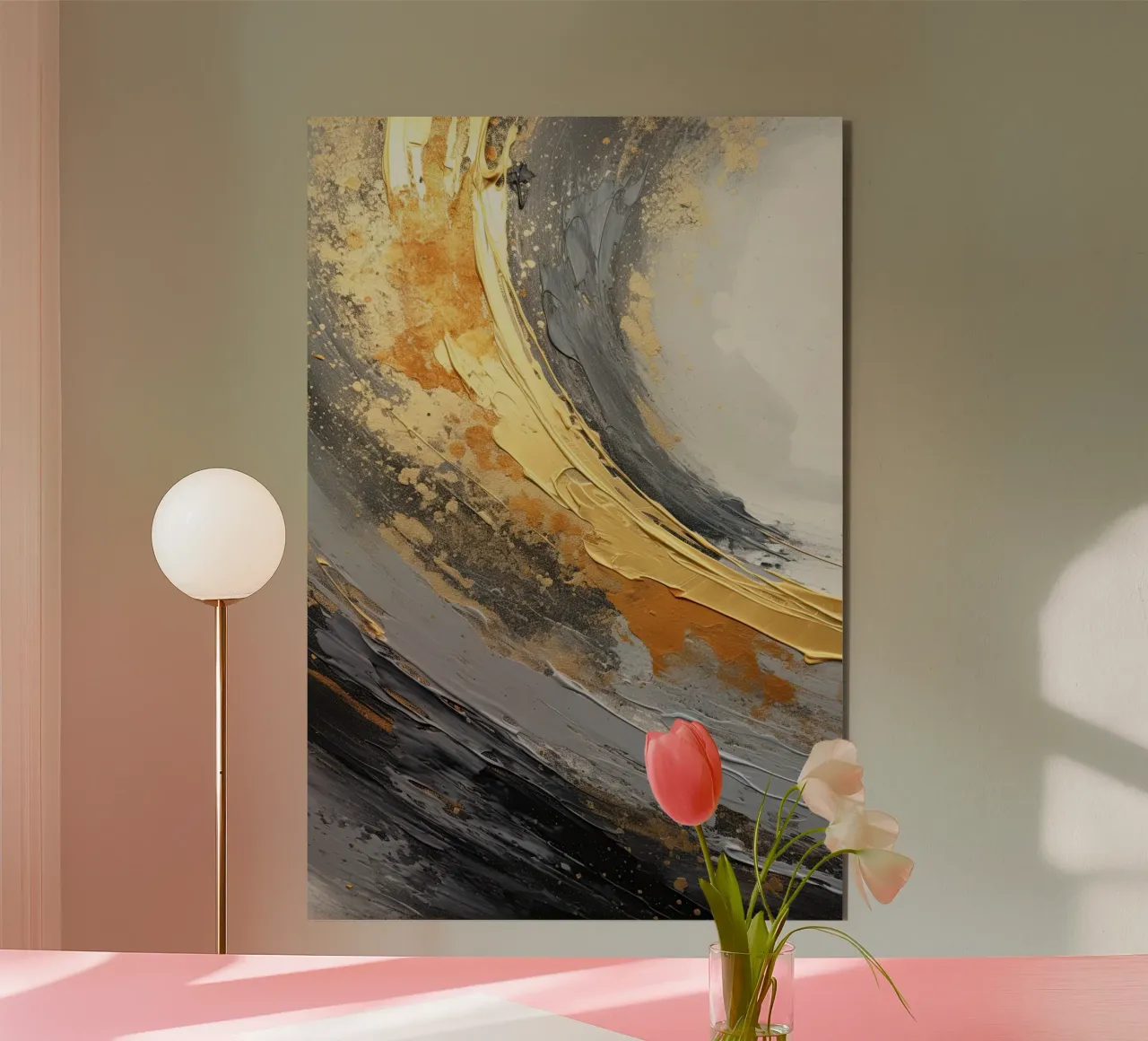 Grigio e oro alluminio dibond da Imagine