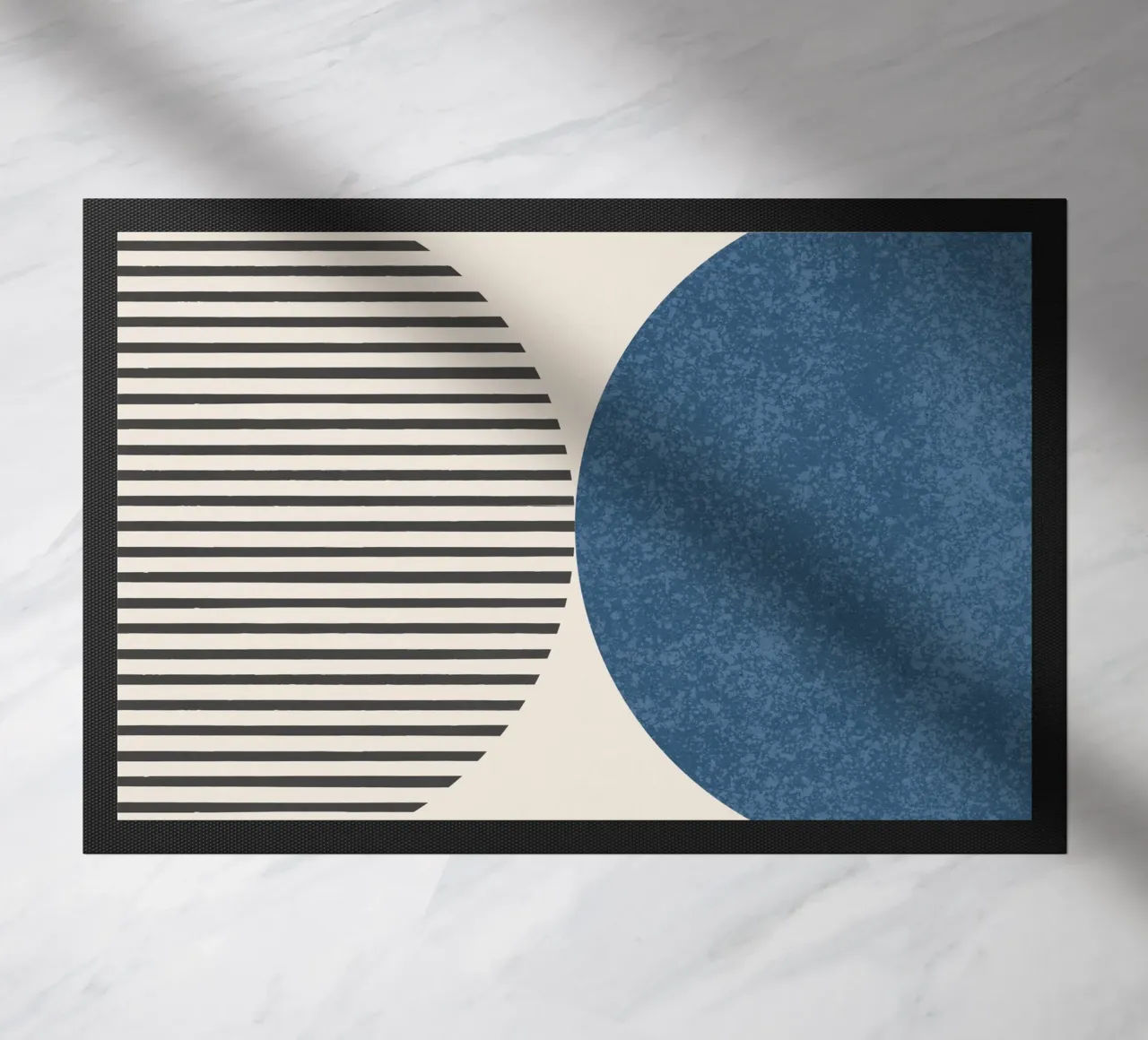 Strisce a semicerchio - Blu navy zerbino da MoonlightPrint