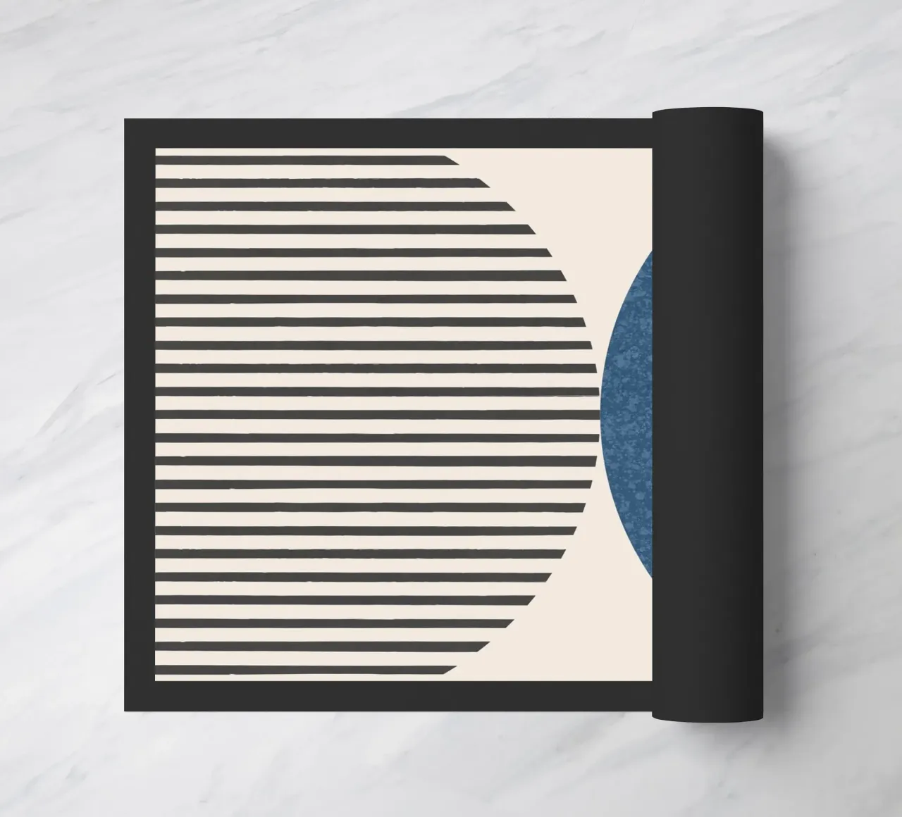 Strisce a semicerchio - Blu navy zerbino da MoonlightPrint