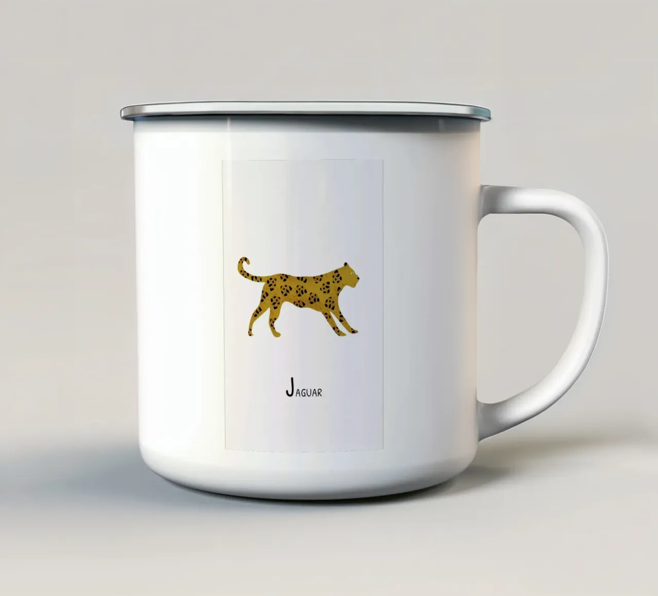 Jaguar tazza in smalto da Little Flourishes