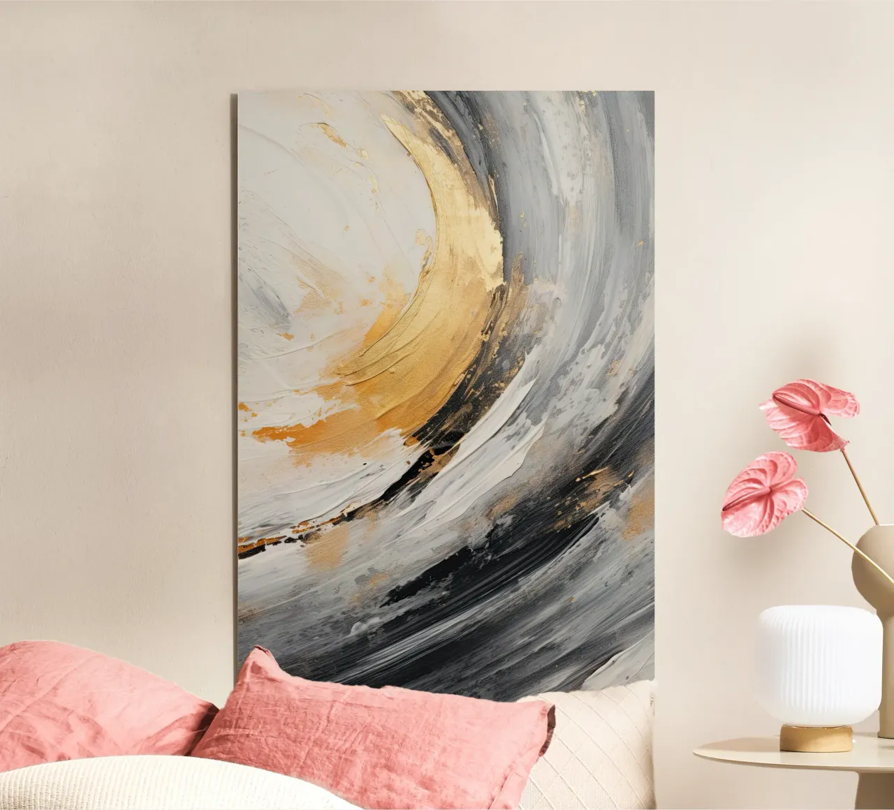 Grey and gold forex plate by Imagine