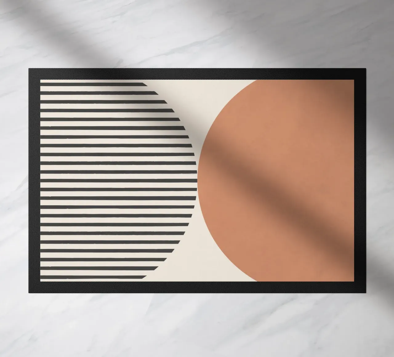 Strisce a semicerchio - Arancione Terra zerbino da MoonlightPrint