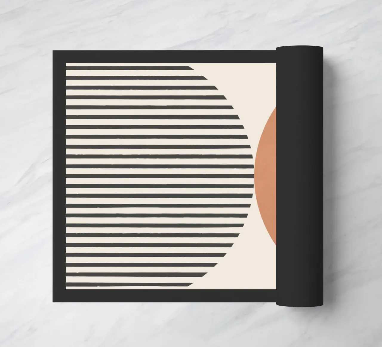Strisce a semicerchio - Arancione Terra zerbino da MoonlightPrint