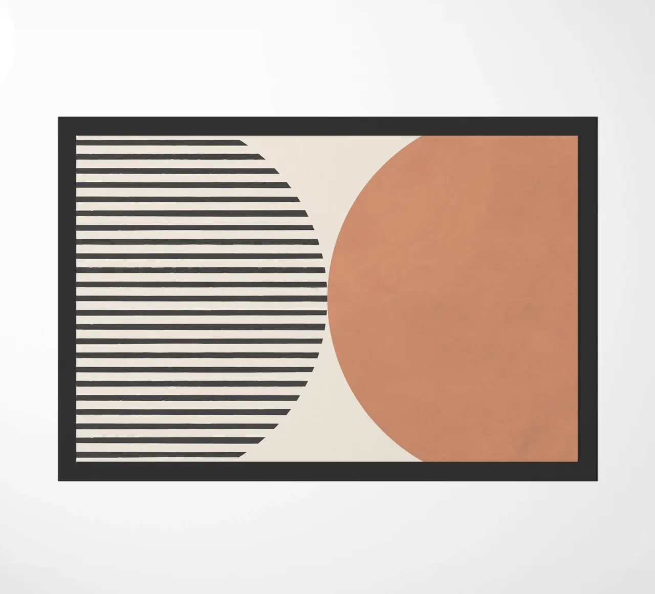 Strisce a semicerchio - Arancione Terra zerbino da MoonlightPrint