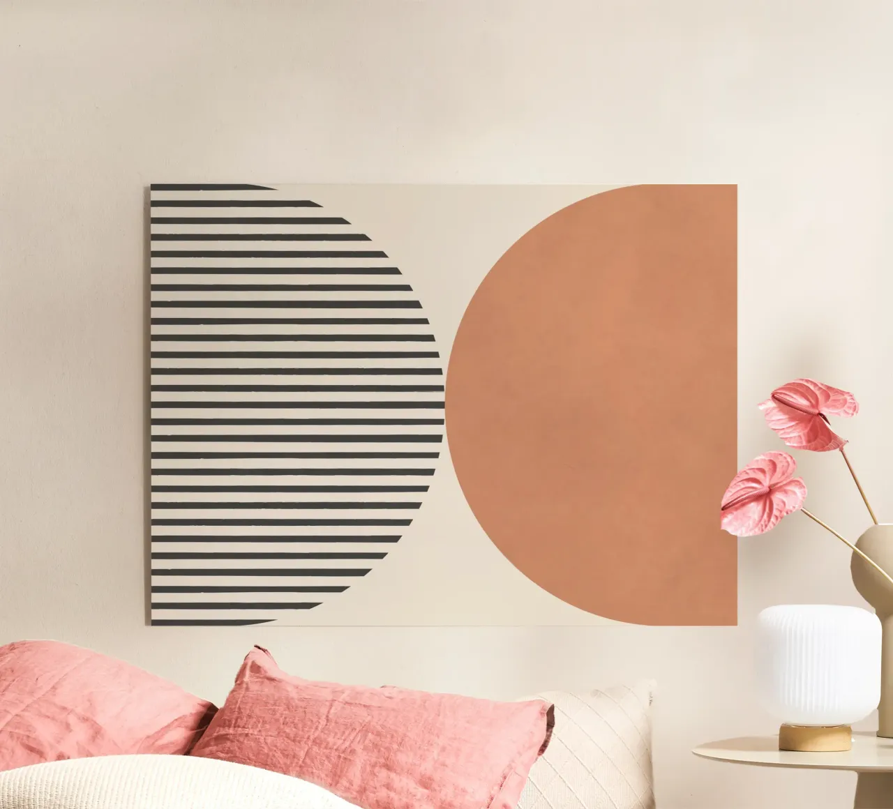 Strisce a semicerchio - Arancione Terra plexiglass da MoonlightPrint