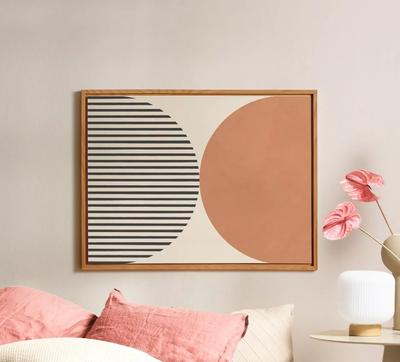 Strisce a semicerchio - Arancione Terra alluminio dibond da MoonlightPrint
