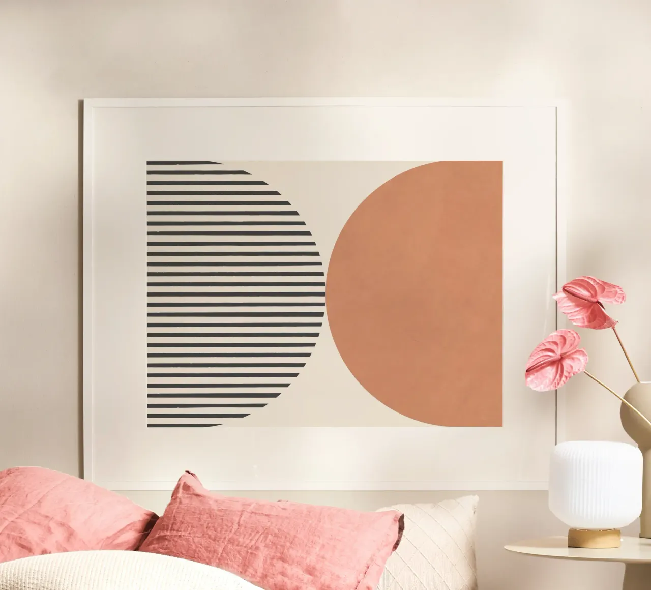 Strisce a semicerchio - Arancione Terra carta hahnemühle da MoonlightPrint