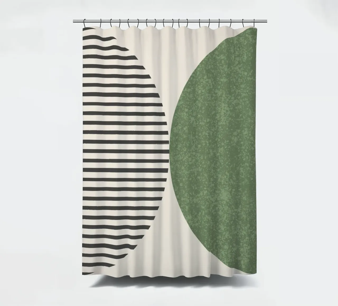 Strisce a semicerchio - Verde tenda da doccia da MoonlightPrint