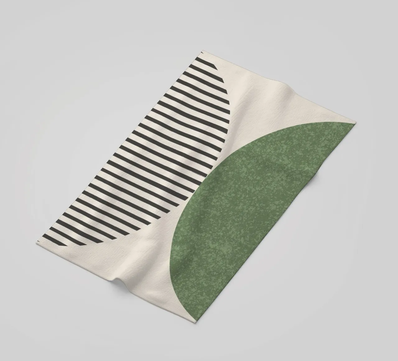Strisce a semicerchio - Verde telo mare da MoonlightPrint