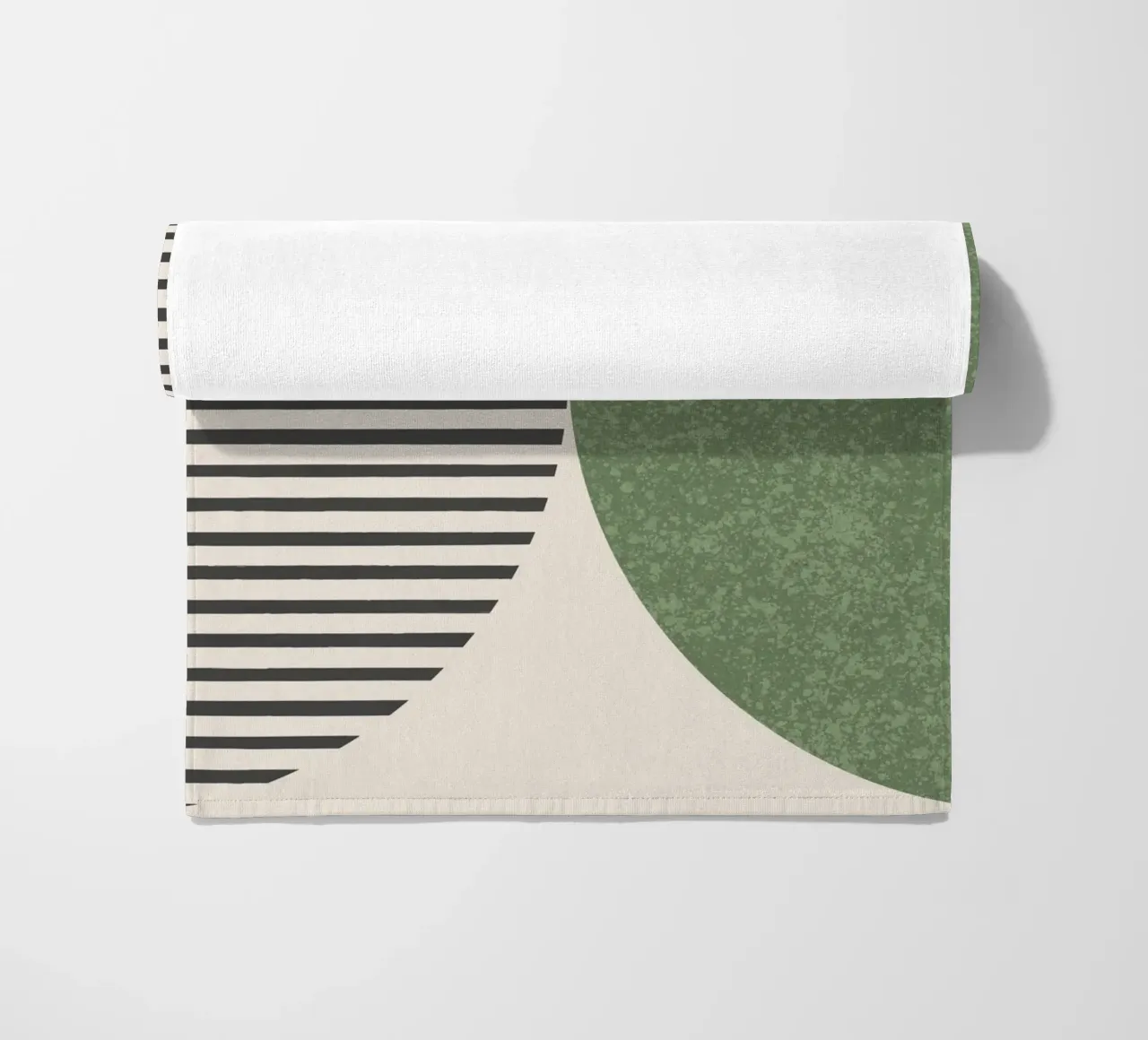 Strisce a semicerchio - Verde telo mare da MoonlightPrint