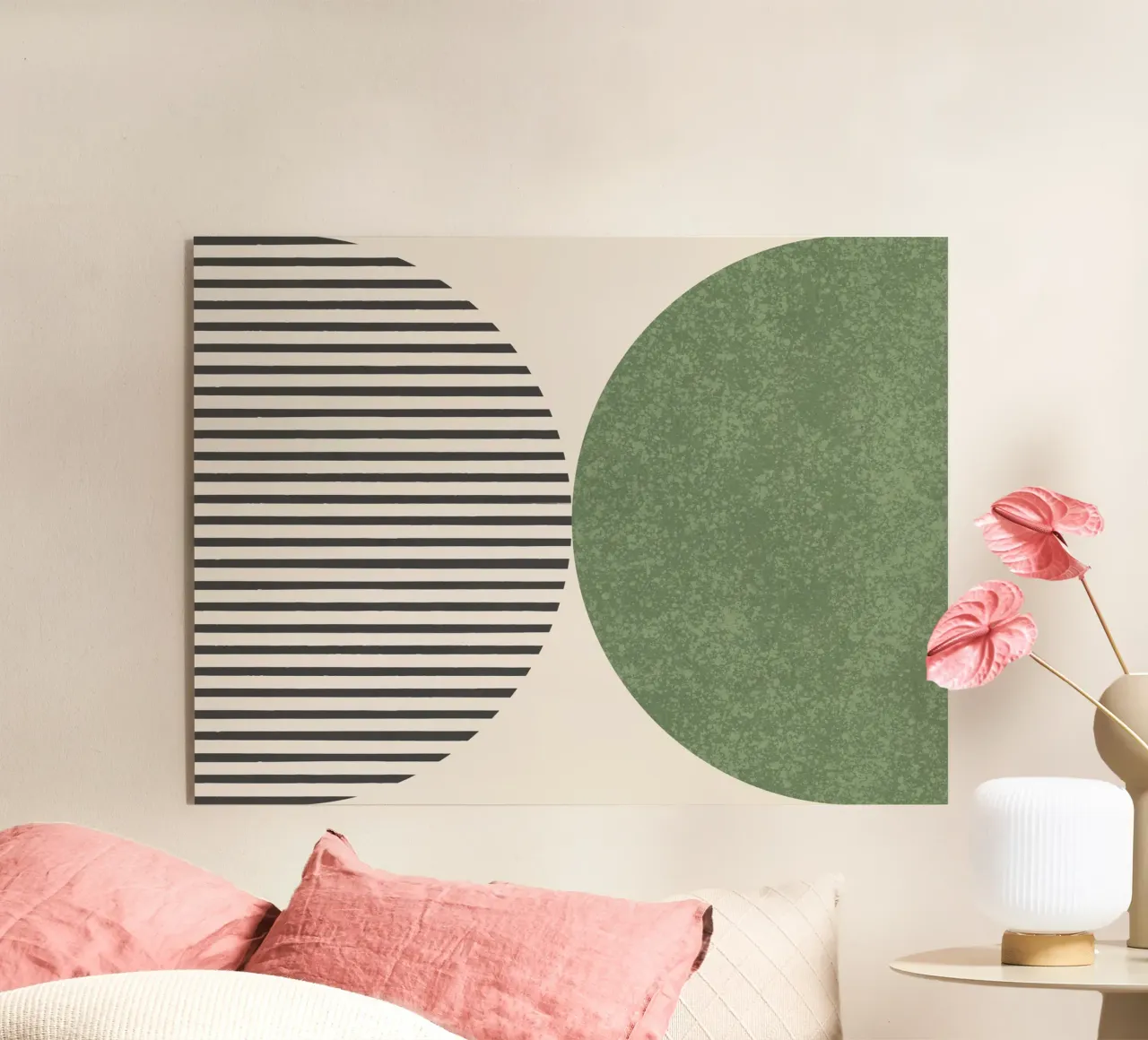 Strisce a semicerchio - Verde plexiglass da MoonlightPrint