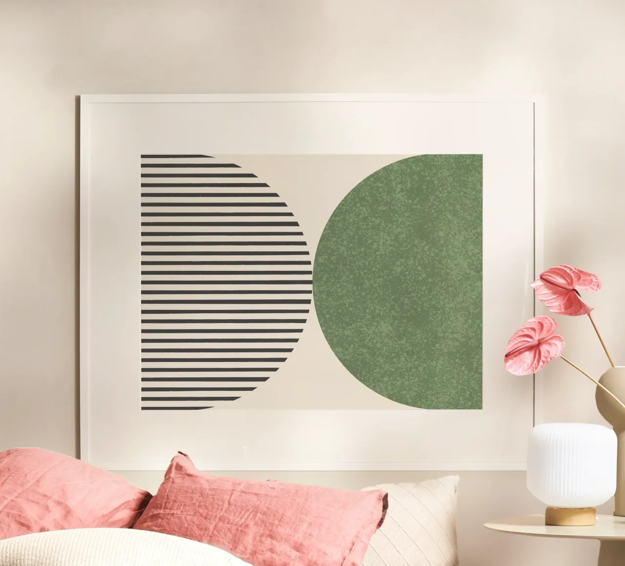 Strisce a semicerchio - Verde carta hahnemühle da MoonlightPrint