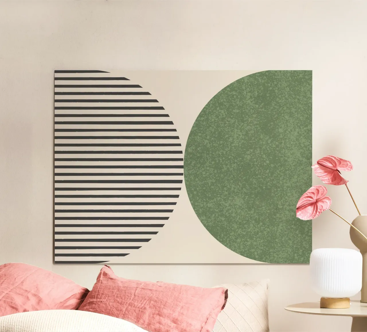 Strisce a semicerchio - Verde carta hahnemühle da MoonlightPrint