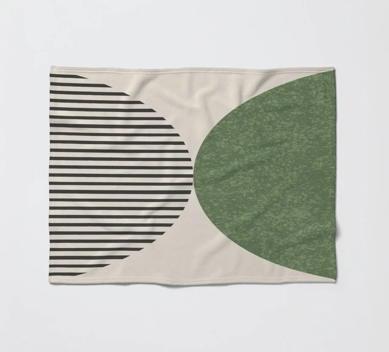 Strisce a semicerchio - Verde coperta in pile da MoonlightPrint