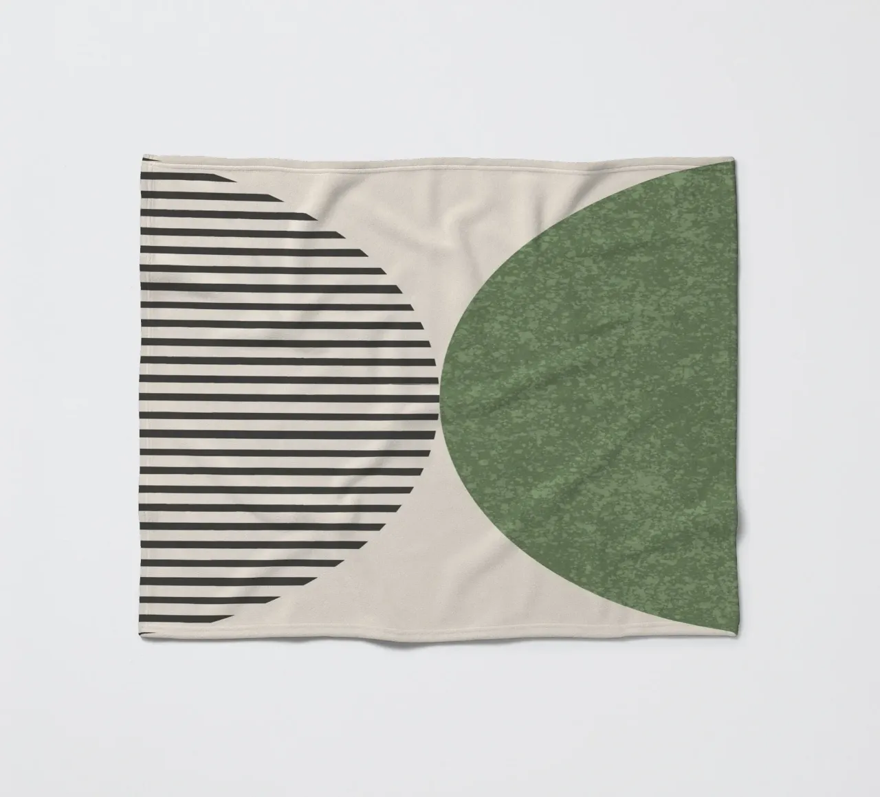 Strisce a semicerchio - Verde coperta in pile da MoonlightPrint