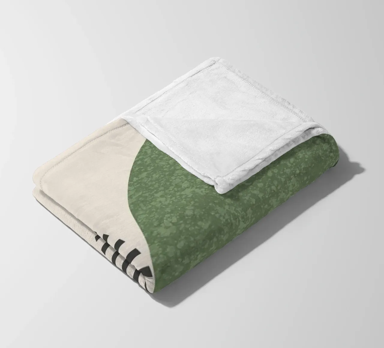 Strisce a semicerchio - Verde coperta in pile da MoonlightPrint