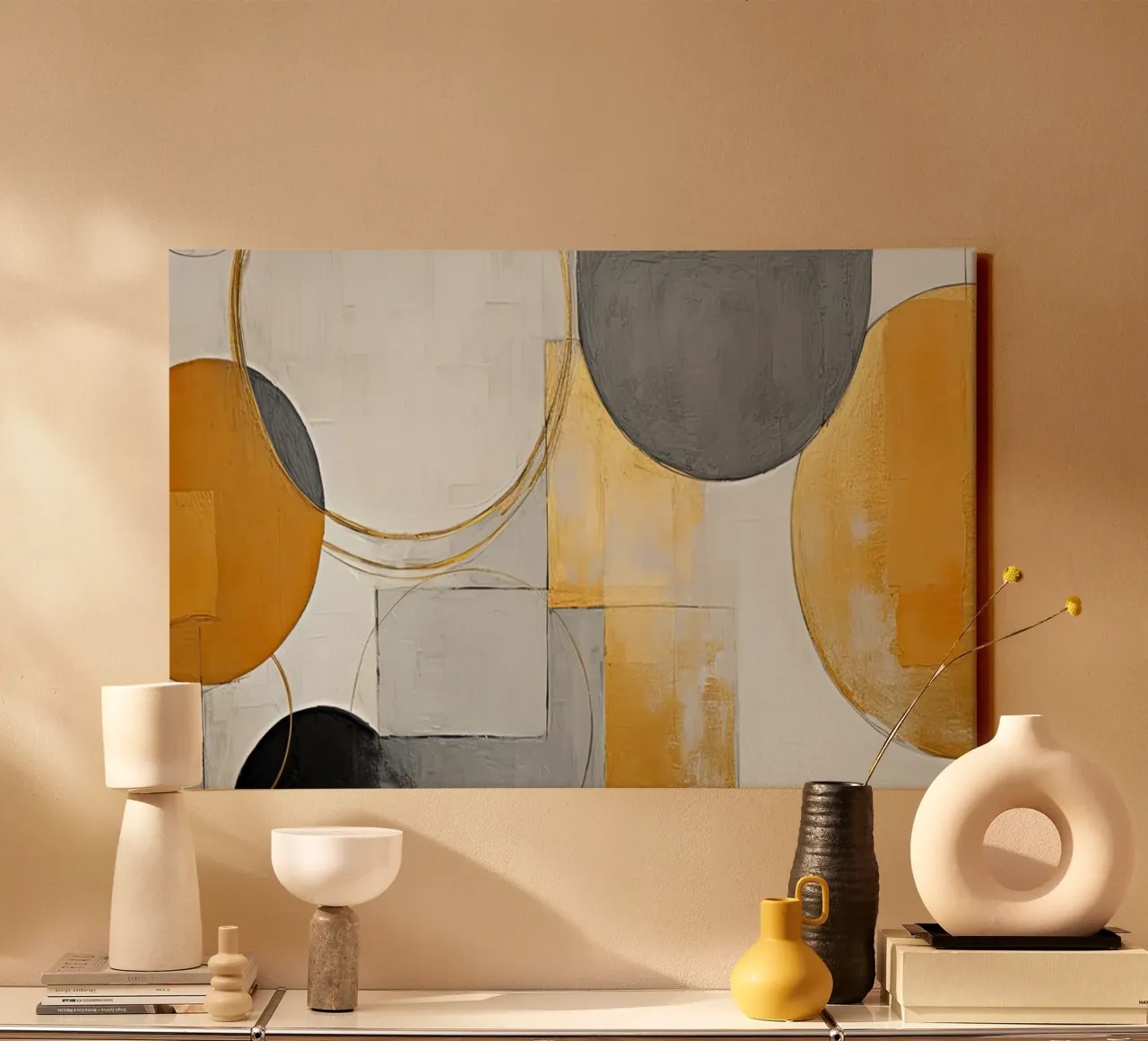 Abstract basic shapes canvas by Imagine